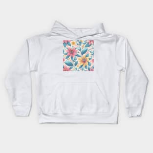 Retro Flowers Kids Hoodie